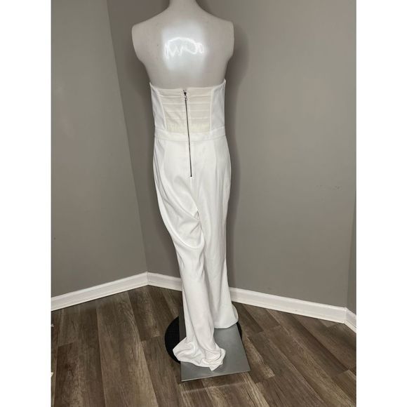 Alice + Olivia Lavera Jumpsuit in Off White US 6 $495 - Picture 6 of 7
